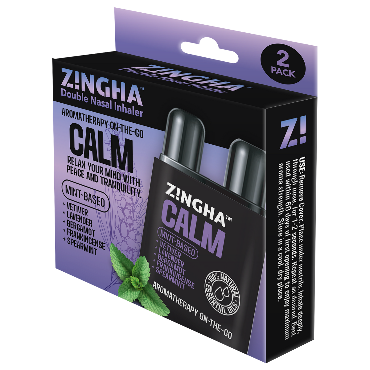 Calming Inhaler CALM Double Nasal Inhaler - 2 Pack – zngha