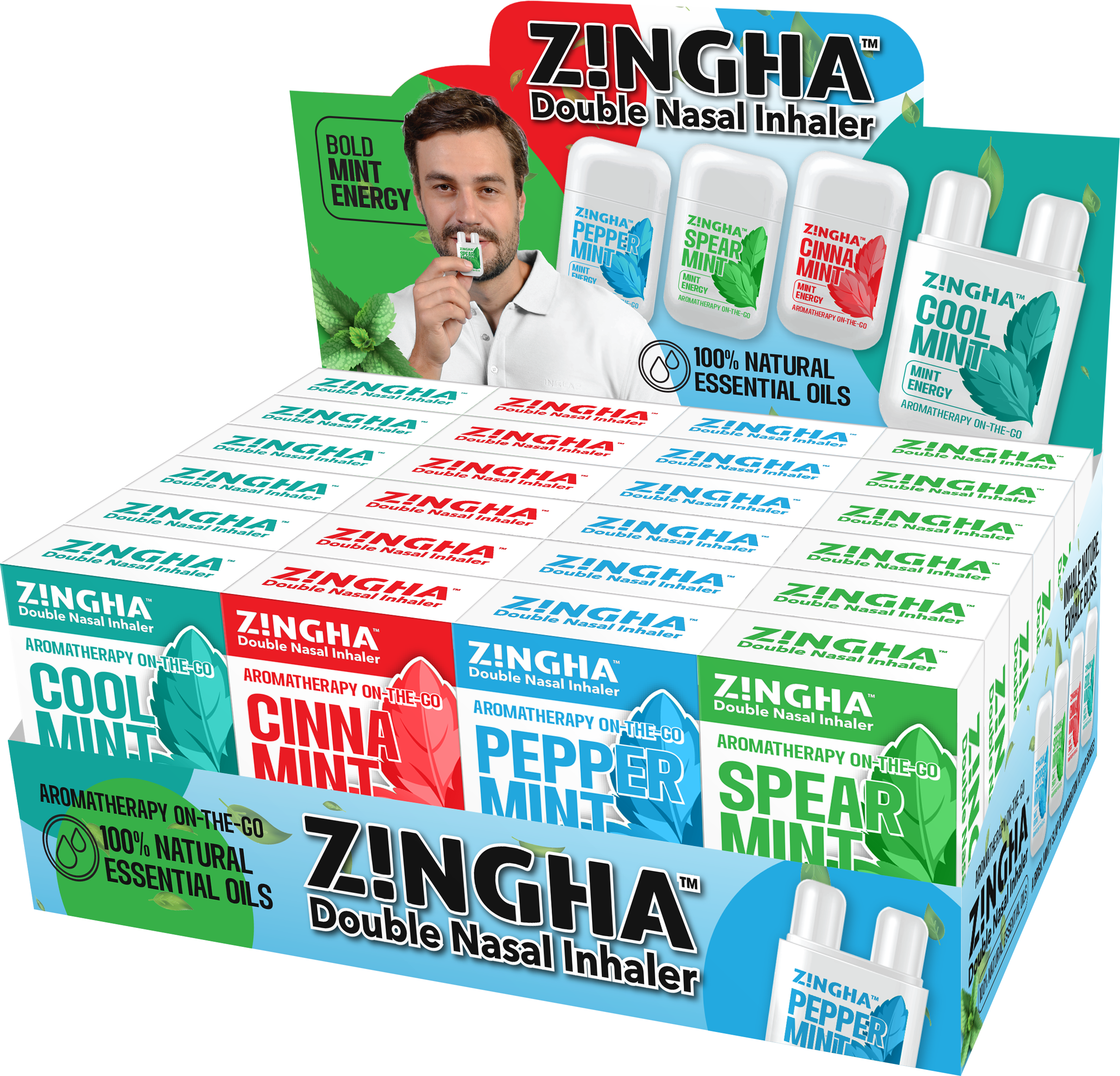 BOLD MINT Double Nasal Inhaler - 24 Pack